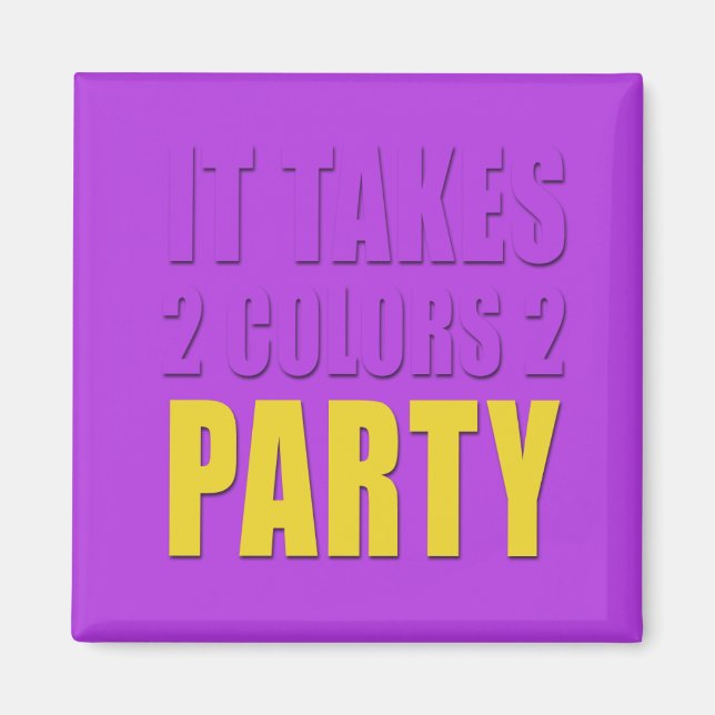 Aimant Prend 2 couleurs 2 Partie jaune : violet (Devant)