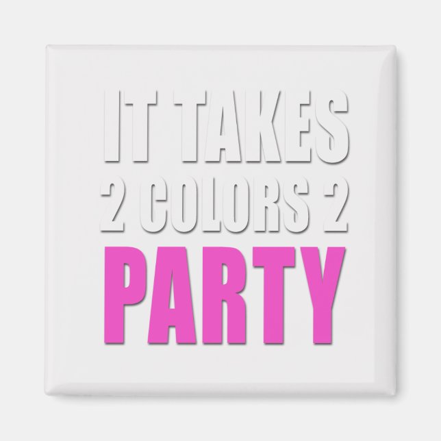 Aimant Prend 2 Couleurs 2 Parties rose : blanc (Devant)