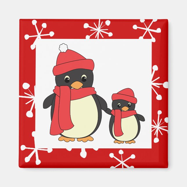 Aimant Prendre le petit pingouin pour une promenade (Devant)