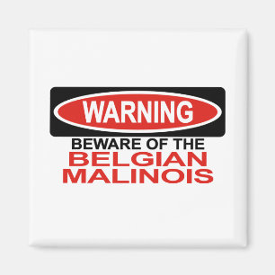Aimant Prenez garde du Belge Malinois