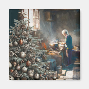 AIMANT PRÉPARATIFS POUR LE RÉVEILLON DE NOËL