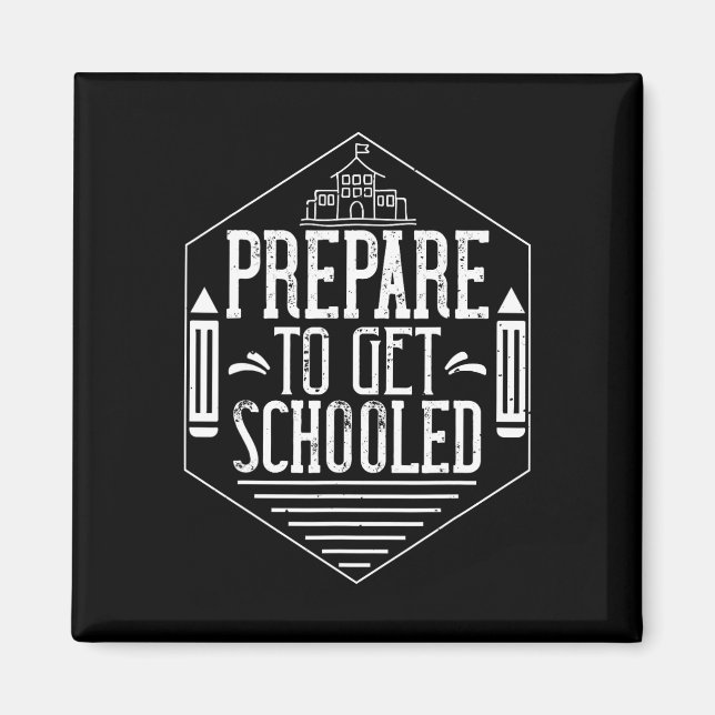 Aimant Préparez-vous à être scolarisé Professeur sarcasti (Devant)