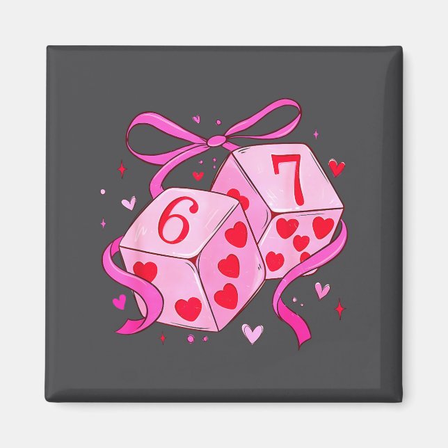 Aimant Preppy 67 Valentine Six Seven Dice 6 7 Men Women K (Devant)