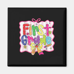 Aimant Preppy Back To School Coquette First Grade Girly C