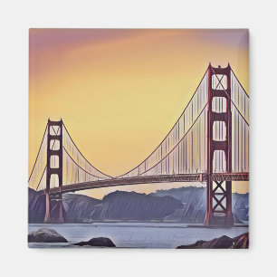 Aimant Présentation artistique du pont du Golden Gate