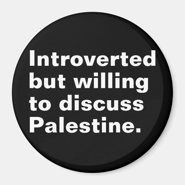 Aimant Présenté mais disposé à discuter de la Palestine (Devant)