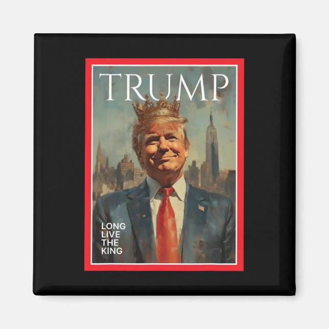 Aimant Président Donald Trump Vive le roi  (Devant)