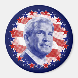 Aimant Président George W. Bush Stars and Stripes