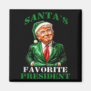 Aimant Président préféré du Père Noël Drôle de Père Noël