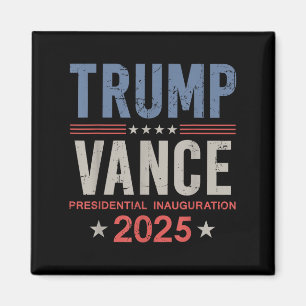 Aimant Président Trump Vance Jour d'inauguration 2025 Éta