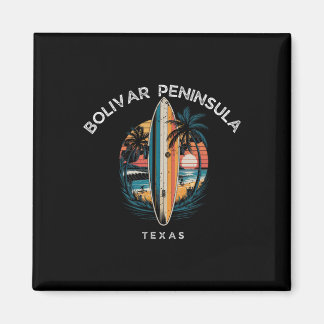 Aimant Presqu'île de Bolivar Texas Hommes Femmes Surf