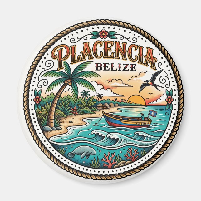 Aimant Presqu'île de Placencia Belize (Devant)