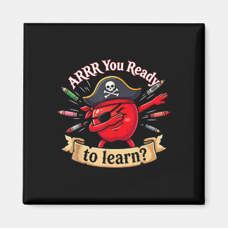 Aimant Prêt pirate drôle enseignant de rentrée scolaire