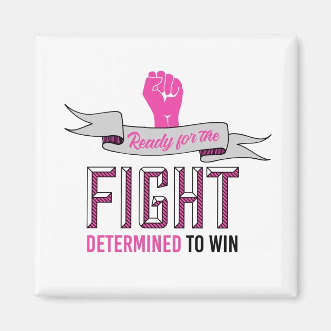 Aimant Prêt pour le combat déterminé à gagner (Devant)