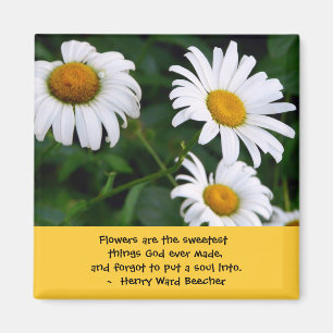 Aimant Pretty Daisies-with Quote