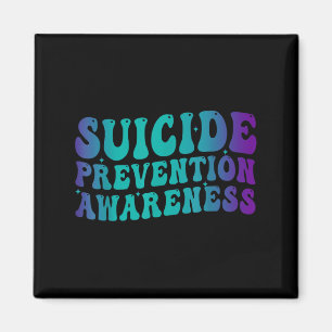 Aimant Prévention du Suicide Sensibilisation Groovy Turqu