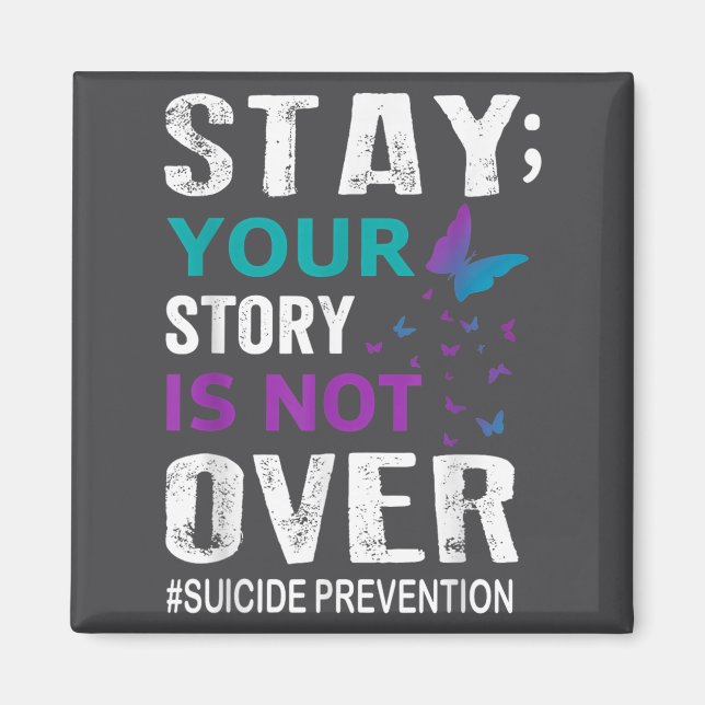 Aimant Prévention du suicide Sensibilisation Restez L'his (Devant)
