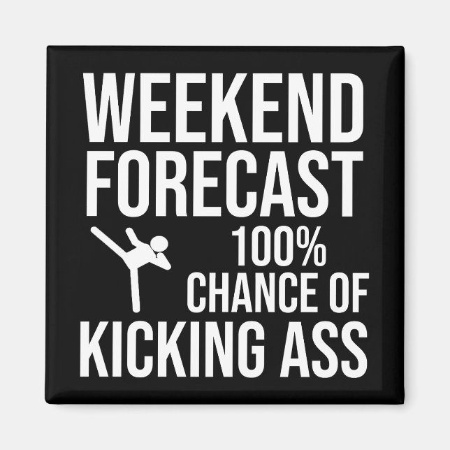Aimant Prévisions de week-end - 100 % de chances de défon (Devant)