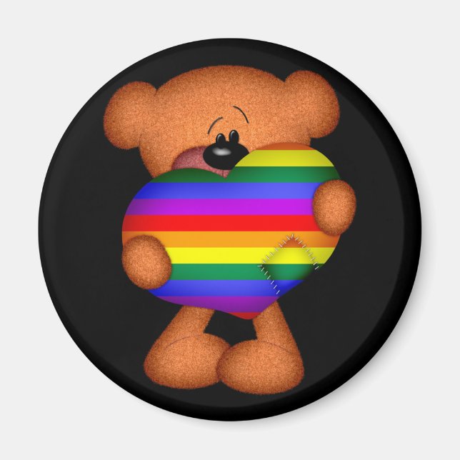 Aimant Pride Coeur Teddy Ours (Devant)