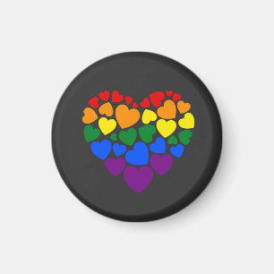 Aimant Pride- gay arc-en-ciel coeur de l'amour