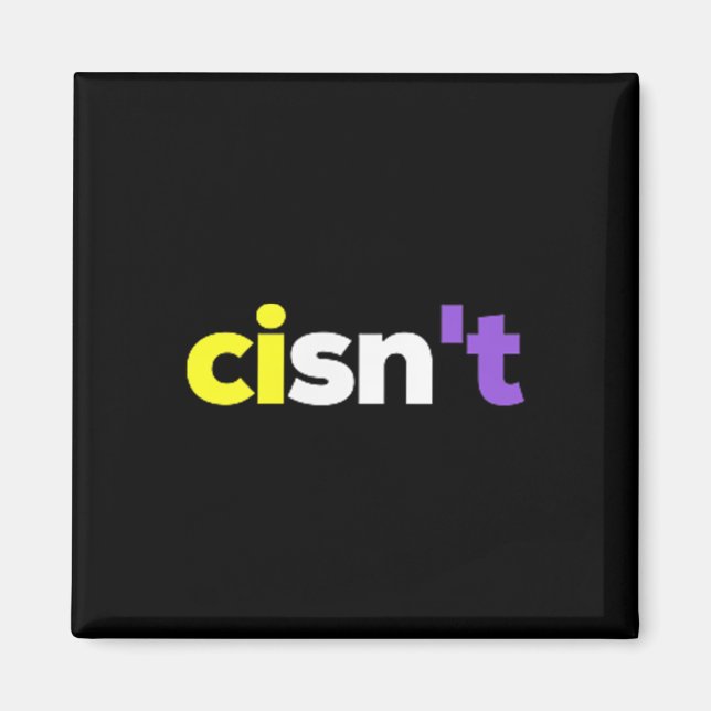 Aimant Pride Lgbtq Non-binaire Cisnt, Enby Présentent _ N (Devant)