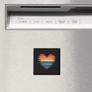 Aimant Pride Rainbows Heart Print LGBT Gay pride