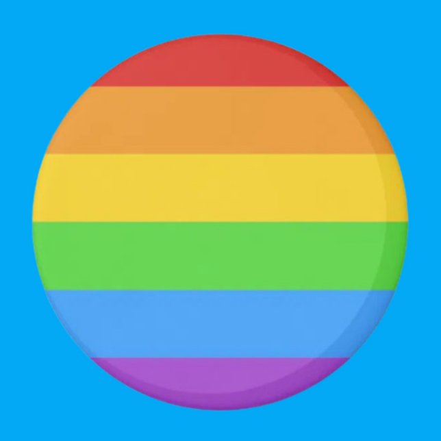 Aimant PridePulse : Bouton Fierté Arc-en-ciel (Créateur téléchargé)