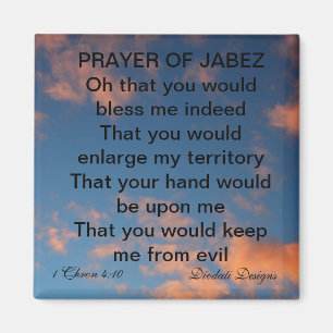 Aimant Prière du ciel nuageux de Jabez