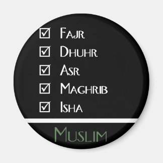 Aimant Prière islamique - 5 fois par jour - imprimé musul