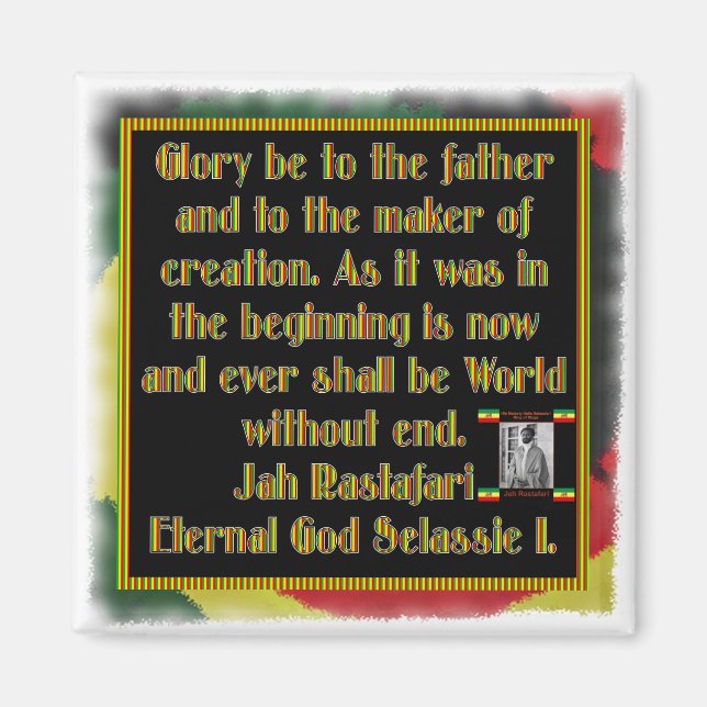 Aimant Prière Rasta récitée avant la cérémonie de tabagis (Devant)