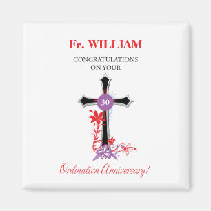 Aimant Priest 30ème anniversaire de l'ordination Croix n