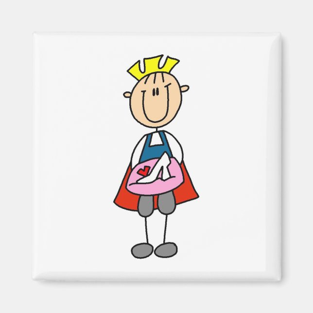 Aimant Prince Avec Chaussures en Verre et des cadeaux (Devant)