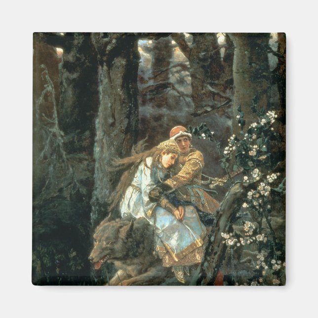 Aimant Prince Ivan sur le loup gris, 1889 (Devant)