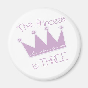 Aimant Princess Crown 3e Anniversaire Tshirts et cadeaux