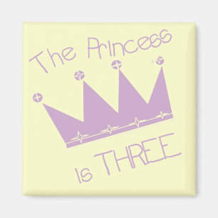 Aimant Princess Crown 3e Anniversaire Tshirts et cadeaux