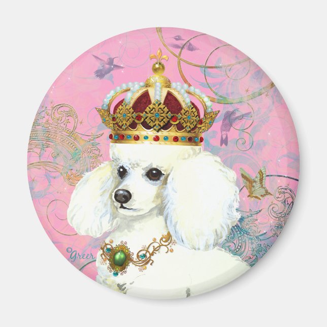 Aimant Princesse aux canicules blanches avec colibris (Devant)