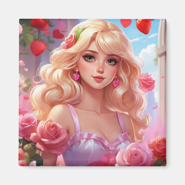 Aimant Princesse de printemps  (Devant)