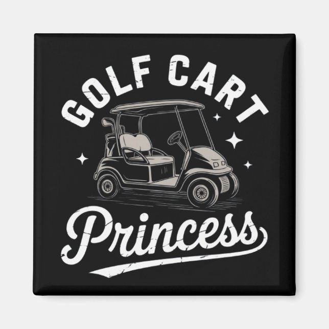 Aimant Princesse drôle de chariot de golf Dames de golf s (Devant)