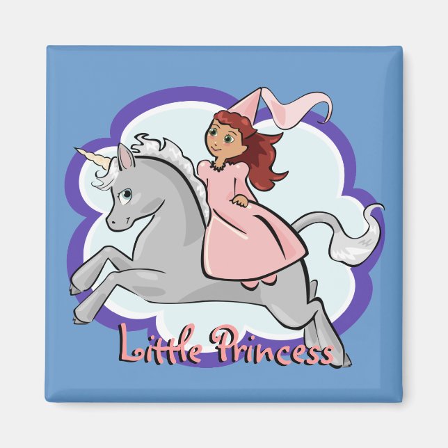 Aimant Princesse et licorne (Devant)