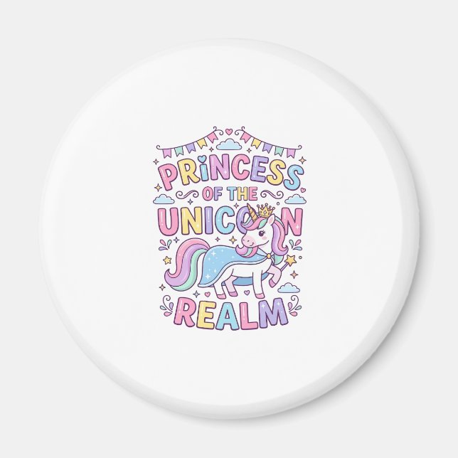 Aimant Princesse Licorne du Royaume Licorne Charmant POD (Devant)