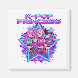 Aimant Princesse Pop Enfants Filles Anniversaire Graphism