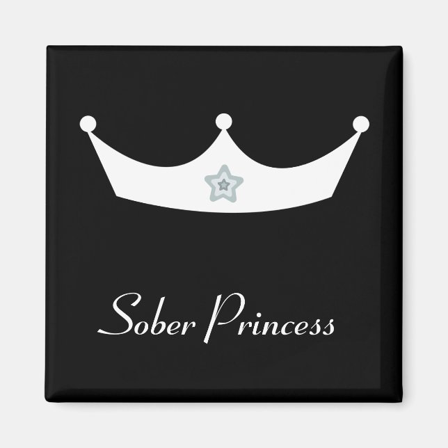 Aimant princesse Sober à couronne blanche (Devant)