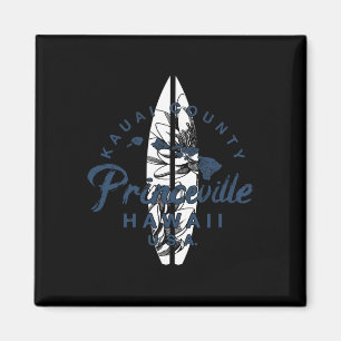 Aimant Princeville Kauai Surf Hawaïen Vintage Hawaï 