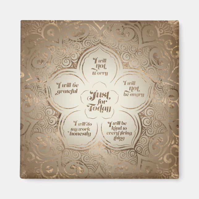 Aimant Principes de Reiki - Reiki préceptes Golden Sheer (Devant)