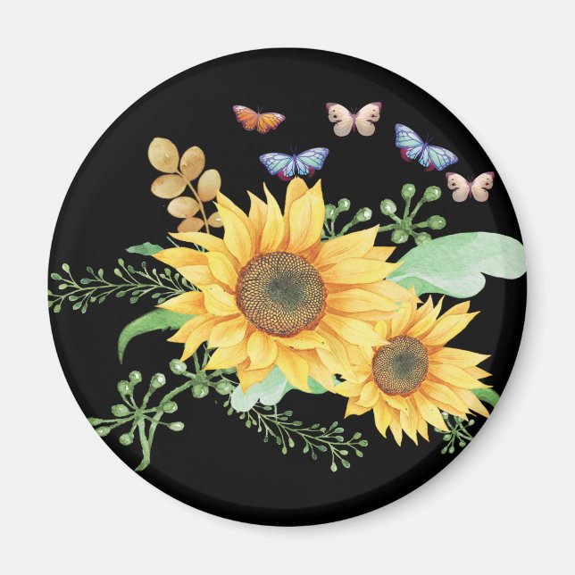 Aimant printemps tournesol (Devant)