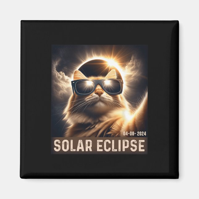 Aimant Prise D'Un Selfie Avec Solaire 2024 Eclipse Portan (Devant)