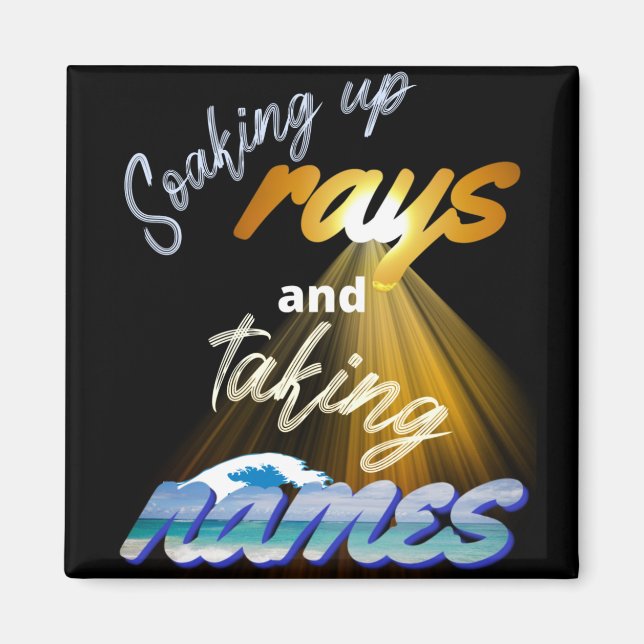 Aimant Prise en charge des rayons et prise de noms été (Devant)