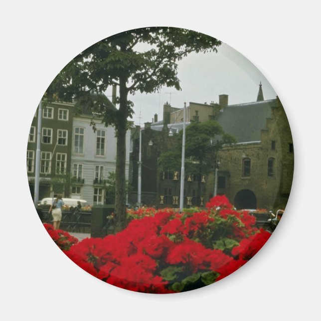 Aimant Prison Médiévale À La Haye fleurs (Devant)