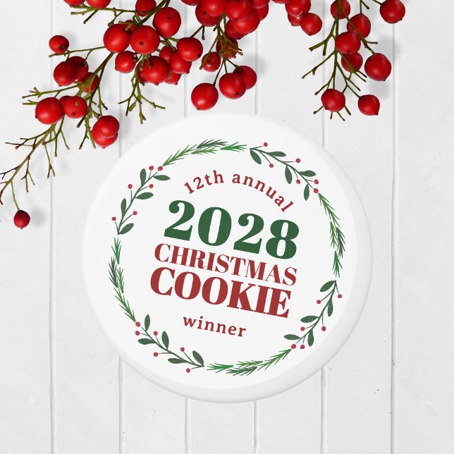 Aimant Prix du gagnant du concours annuel de vacances mod (Christmas Holiday Competition Prize Magnet for the Winner. Great for Cookie & Sweater Contests!)
