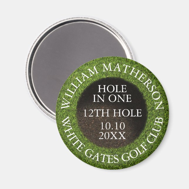 Aimant Prix personnalisé de trou en un au golf (Recto/Verso)